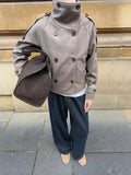 Julie Stand Collar Oversized Coat