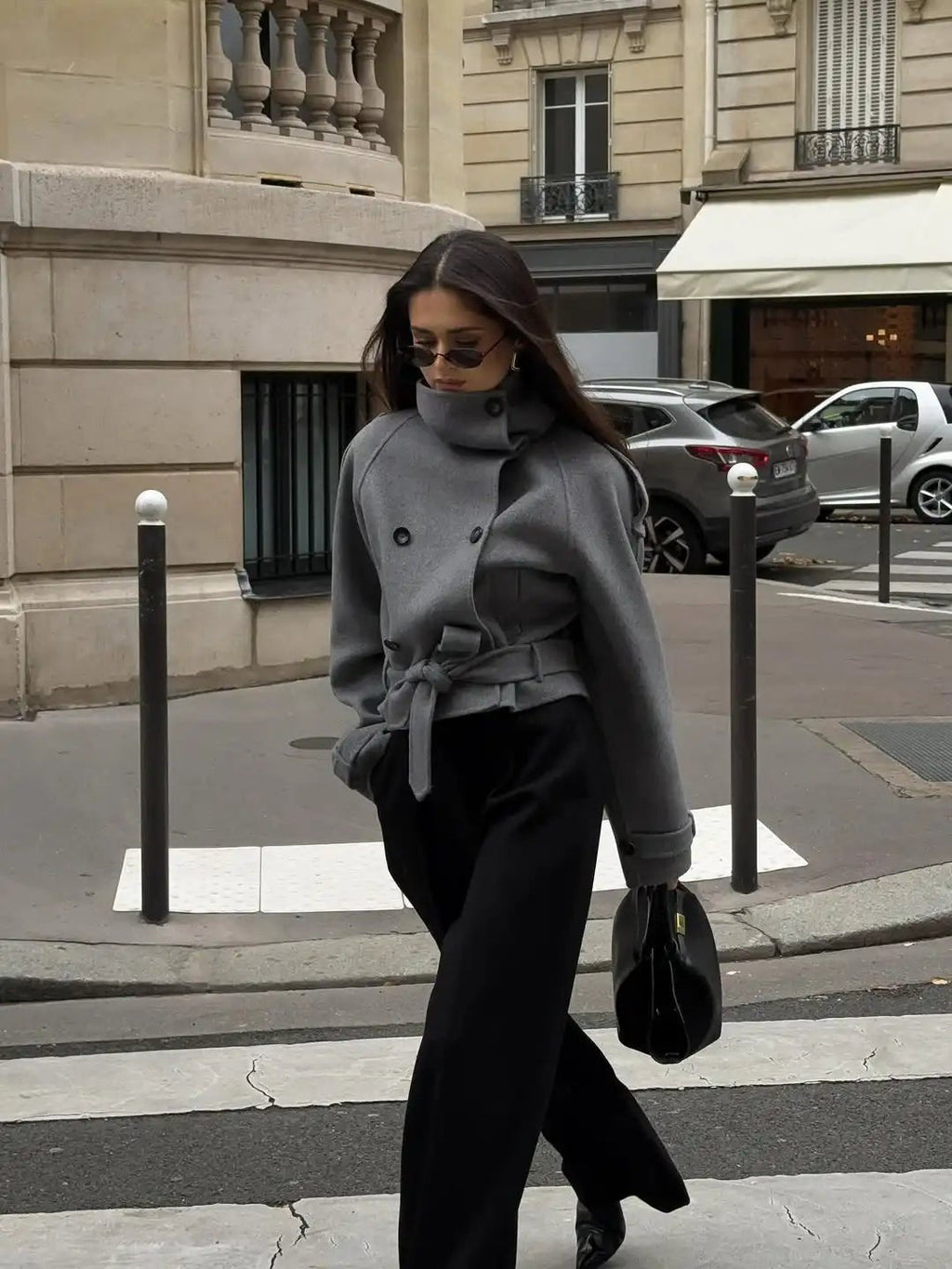Ruth Double-Breasted Turtleneck Coat