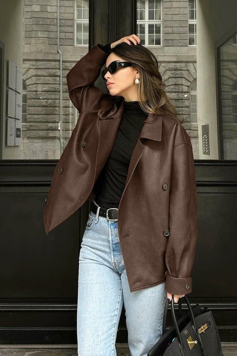 Sandra Vintage Relaxed Leather Coat