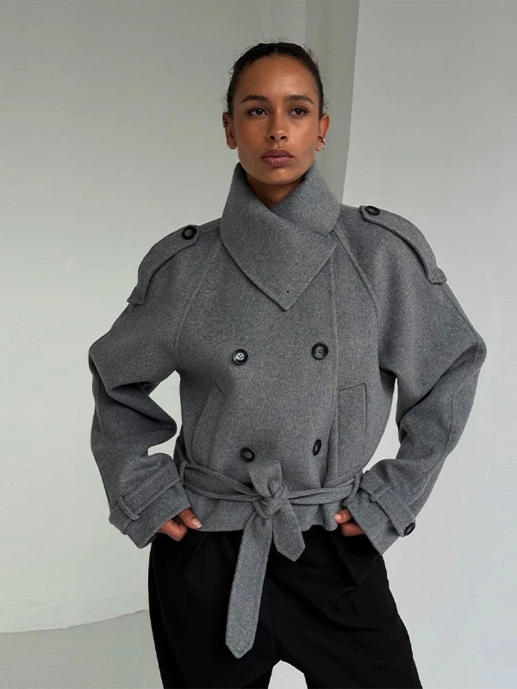 Sarah High Collared Coat