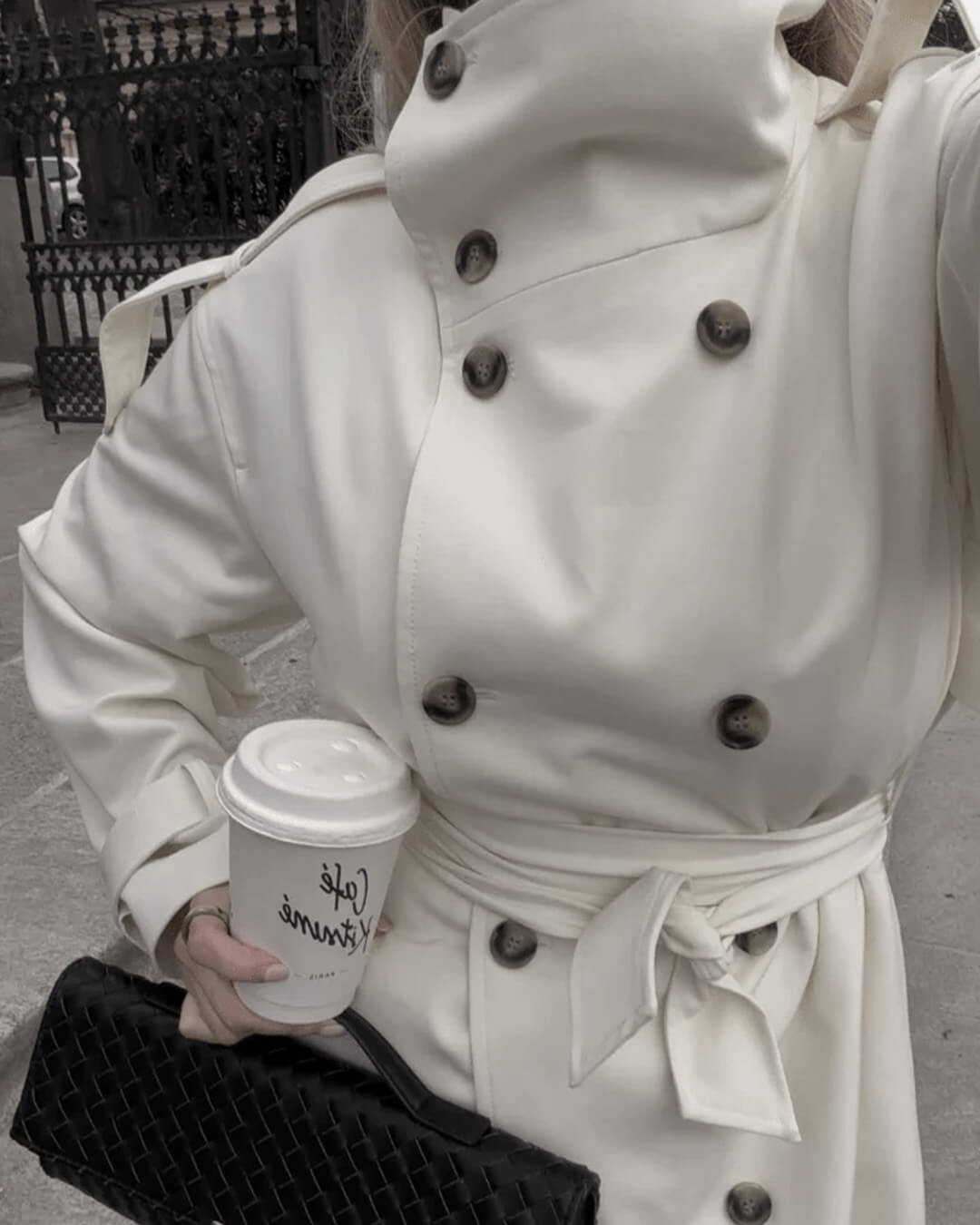 Sarah High Neck Belted Trench Coat
