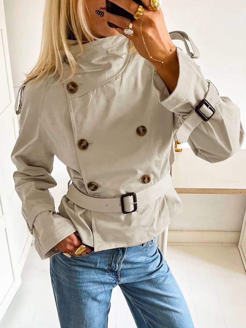 Teresa British Belted Trench Coat