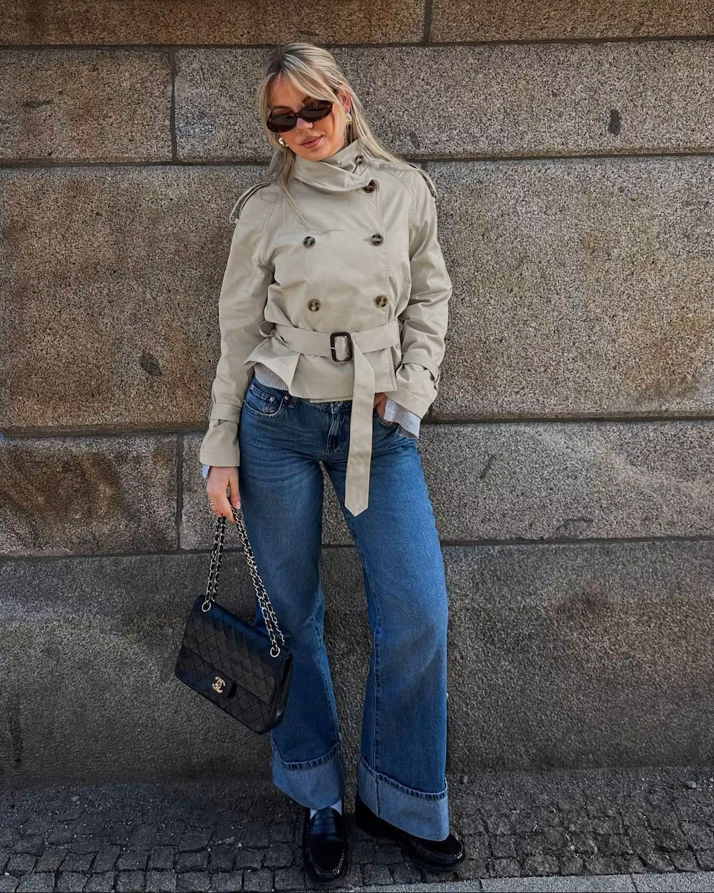 Teresa British Belted Trench Coat