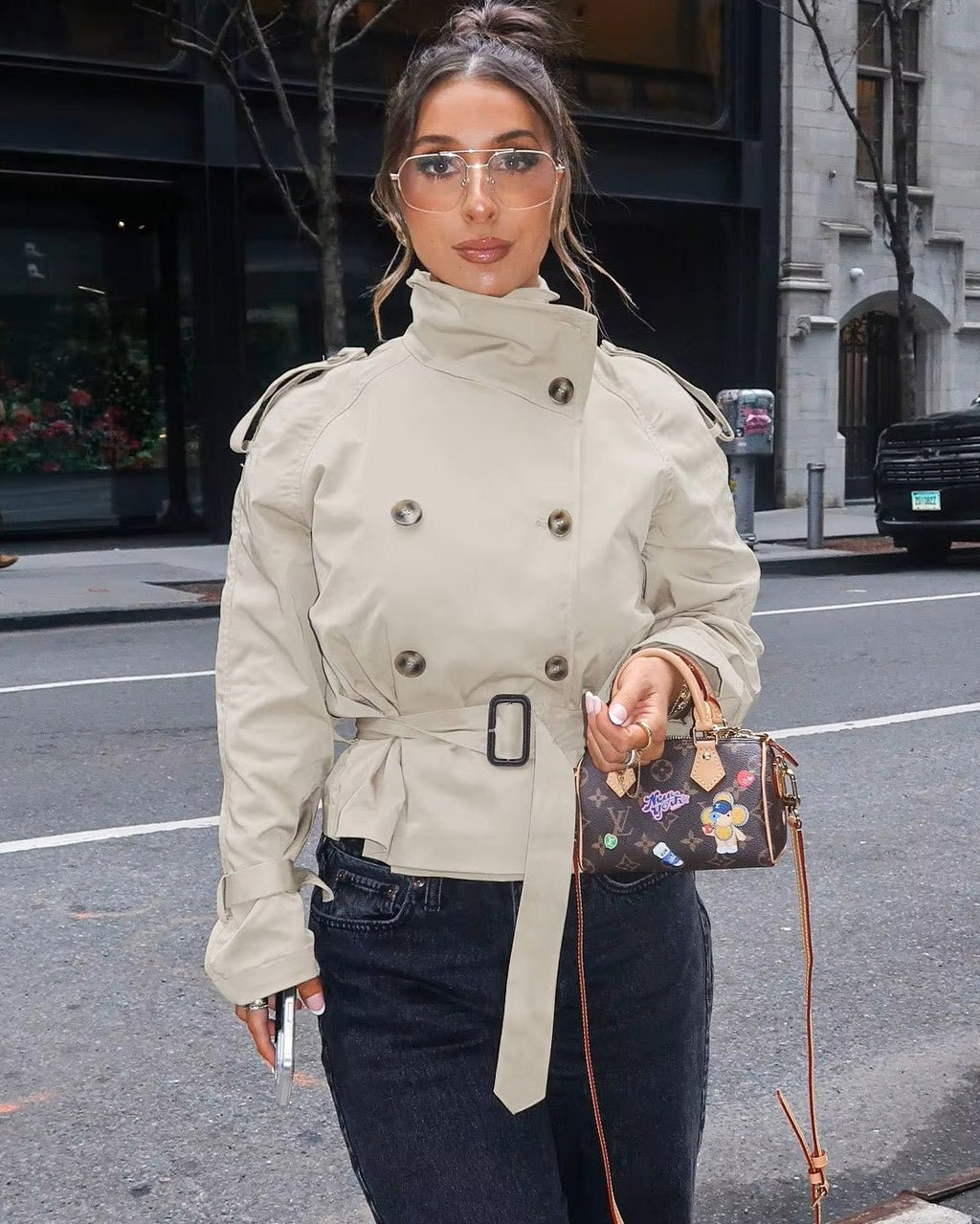 Teresa British Belted Trench Coat