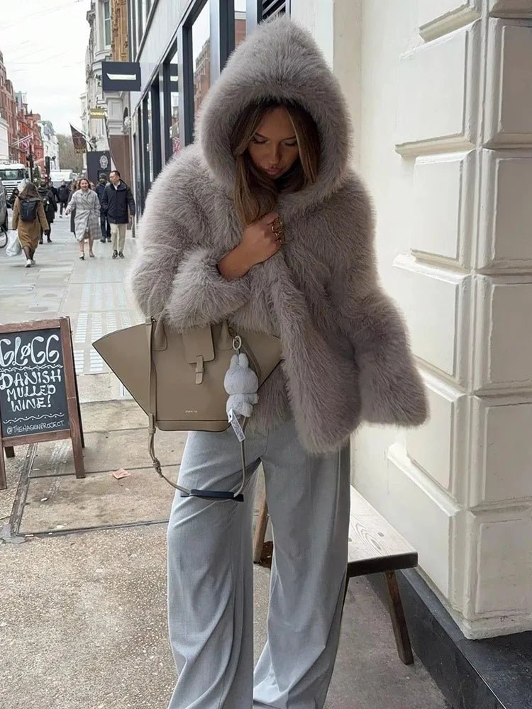 Dana Faux Fur Hooded  Jacket