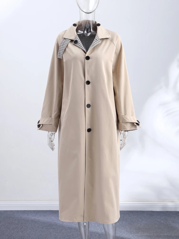 Florence Reversible Plaid Long Coat