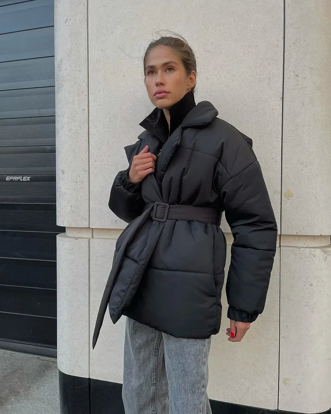 Jaime Belted Puffer Jacket