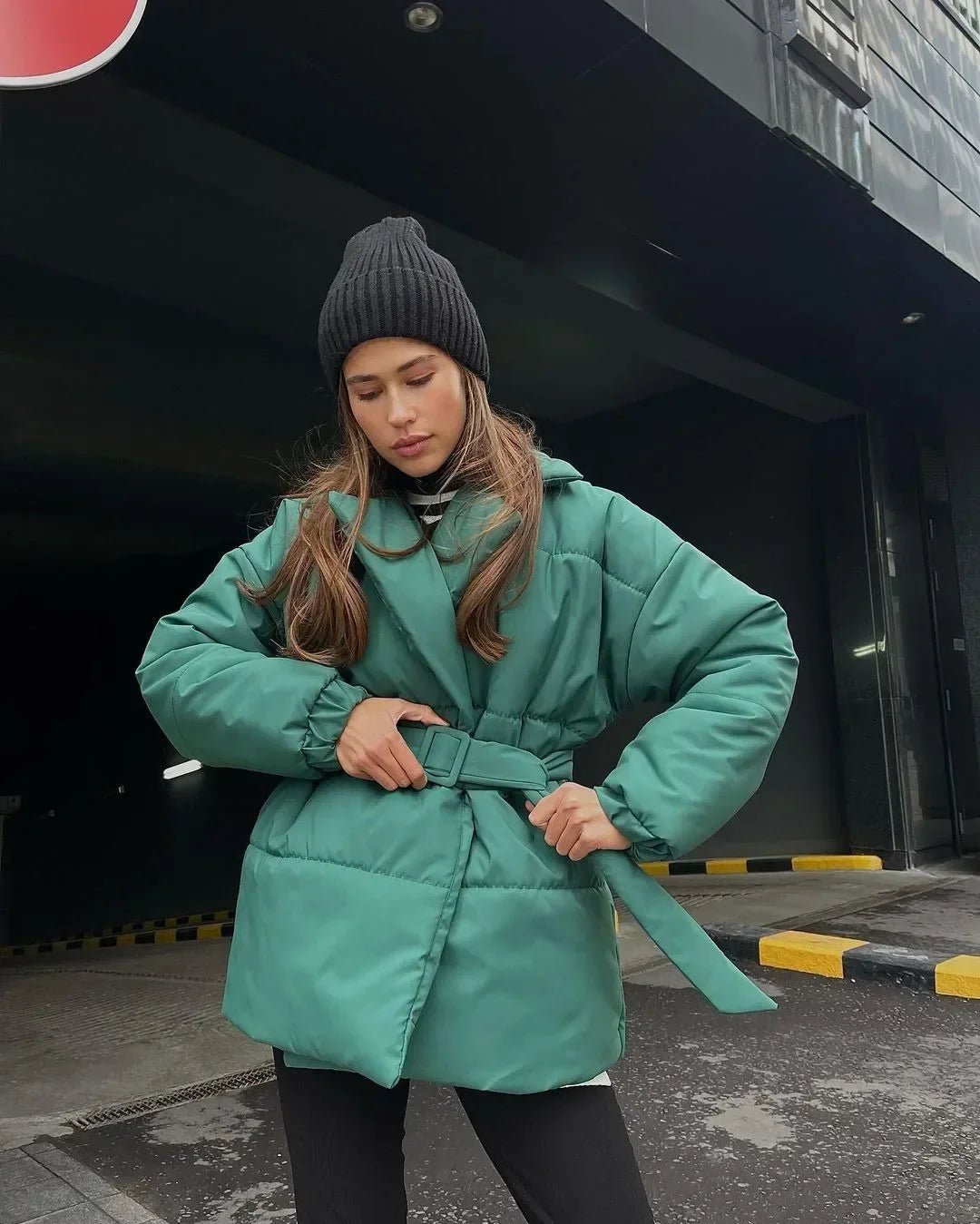 Jaime Belted Puffer Jacket