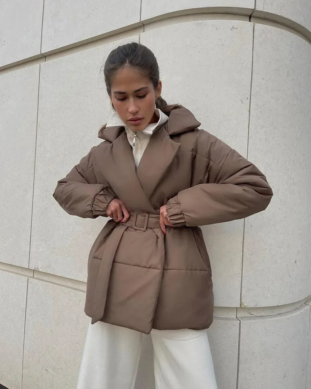 Jaime Belted Puffer Jacket