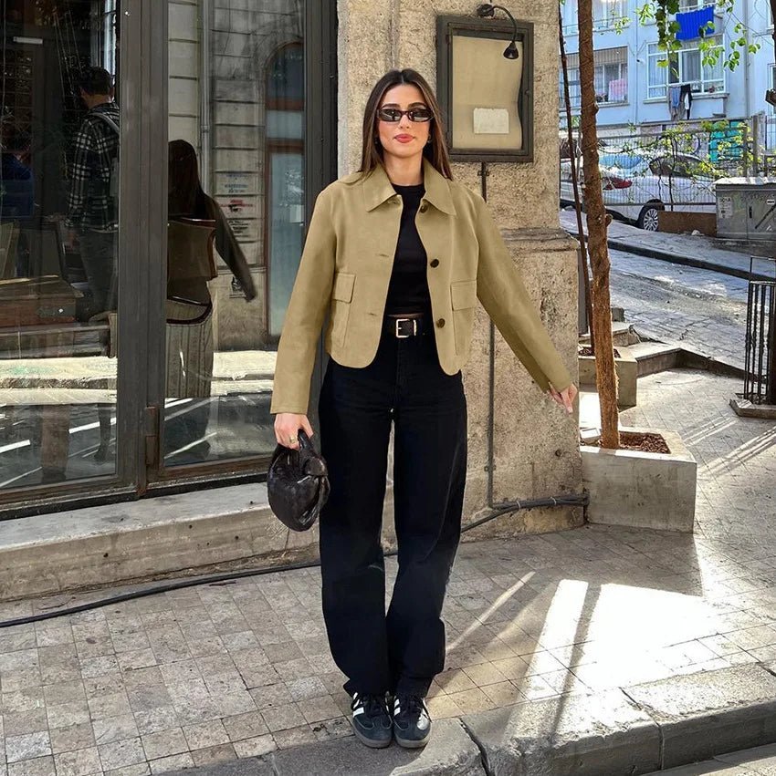Sandy Collared Suede Jacket