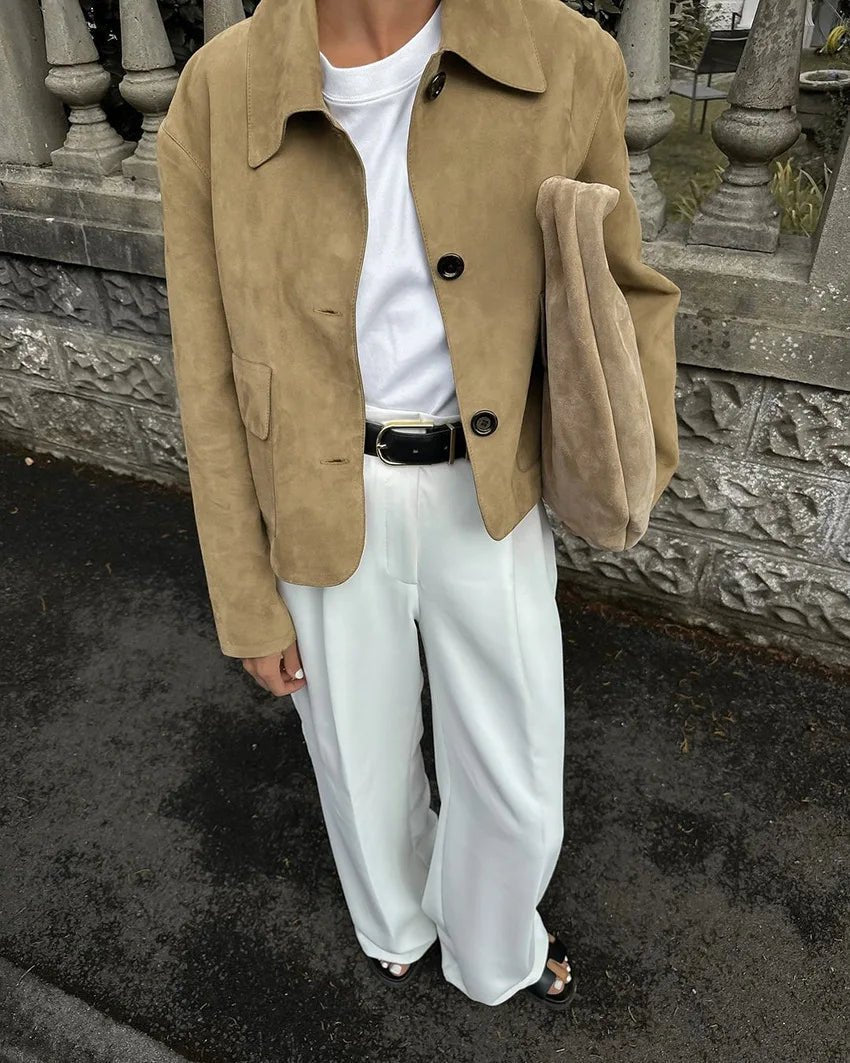 Sandy Collared Suede Jacket