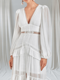 Aryna Chiffon Ruffle Maxi Dress