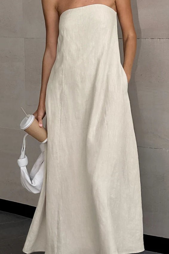 Bianca Strapless Backless Maxi Dress