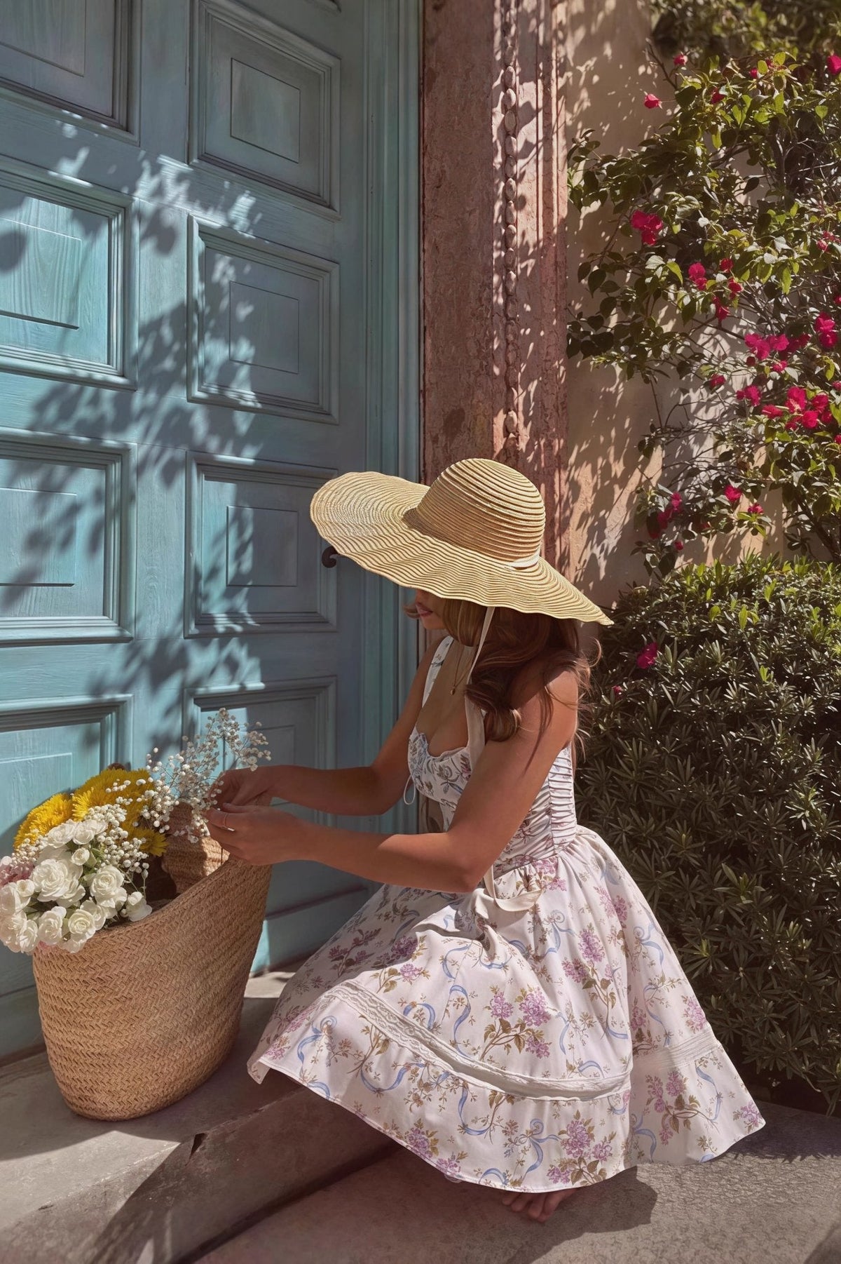 Agafia Floral Lace Spaghetti Strap Vacation Dress