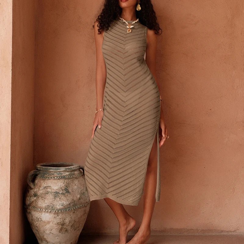 Ruth Knitted Hollow Out Beach Cover-Up Dress
