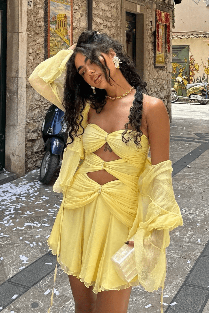 Nina Strapless Cut-Out Mini Dress
