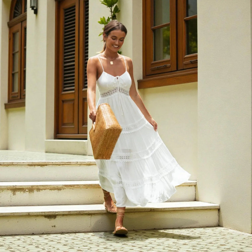 Elena Sleeveless Bohemian Long Sundress