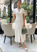Beatrice Button-Front Knit Midi Dress