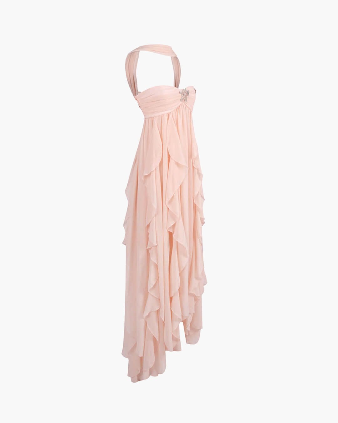Harper Strapless Ruffled Maxi Dress