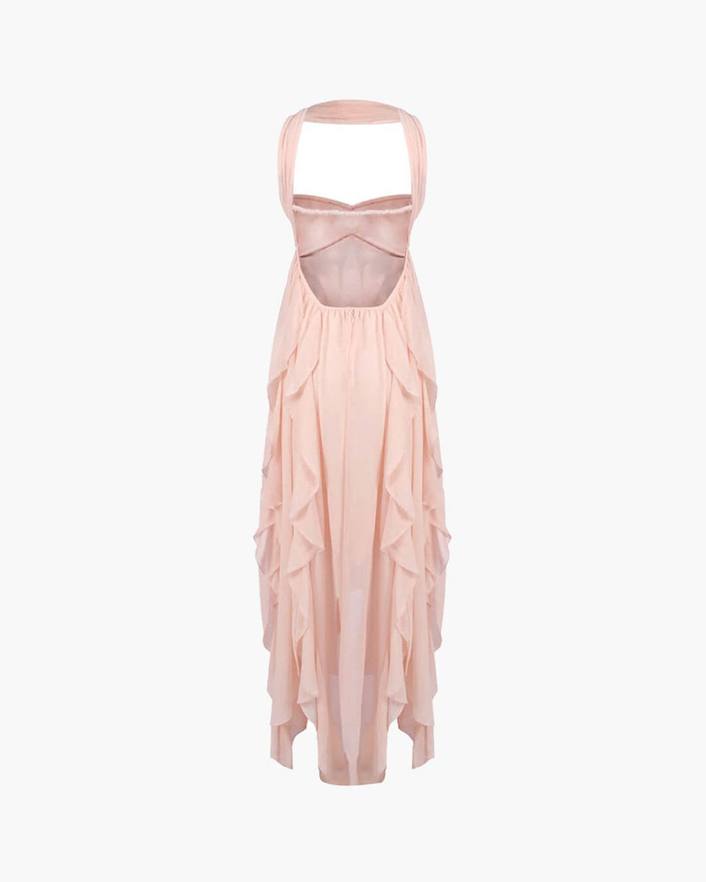 Harper Strapless Ruffled Maxi Dress