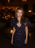 Klea Floral Puff Sleeve Maxi Dress