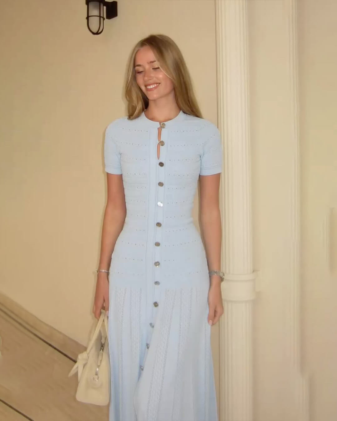 Celeste Ribbed Knit Midi Dress