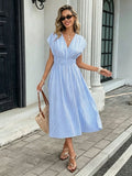 Jessica Striped Empire Maxi Dress