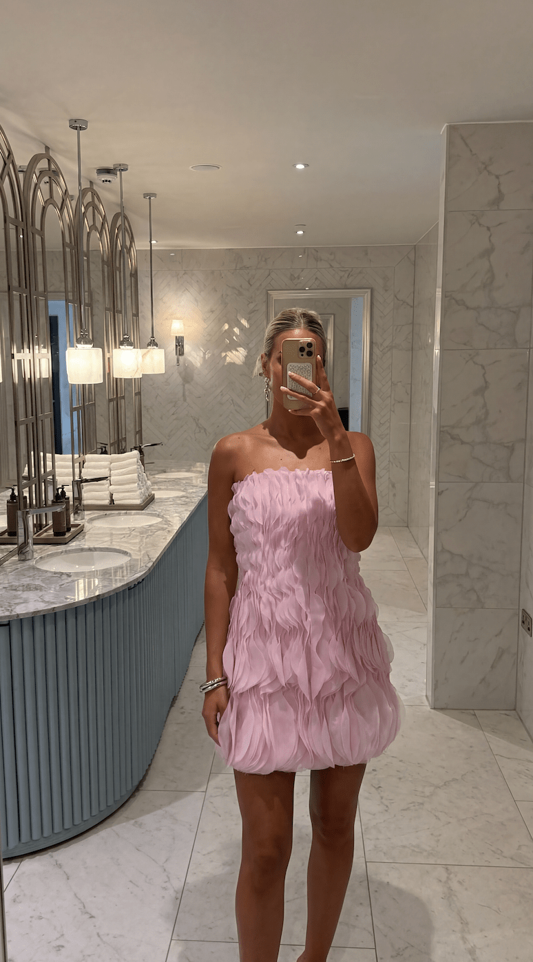 Aisene Chiffon Mini Dress