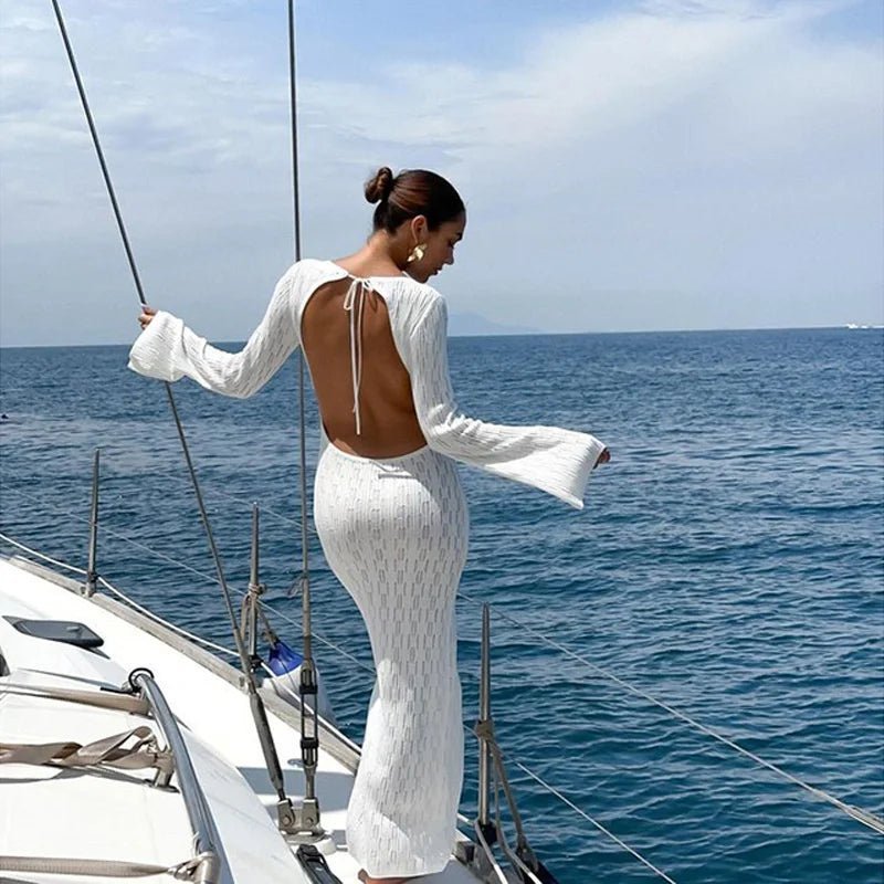 Natalie Backless Knit Dress