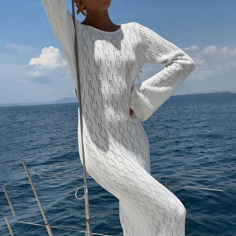 Natalie Backless Knit Dress