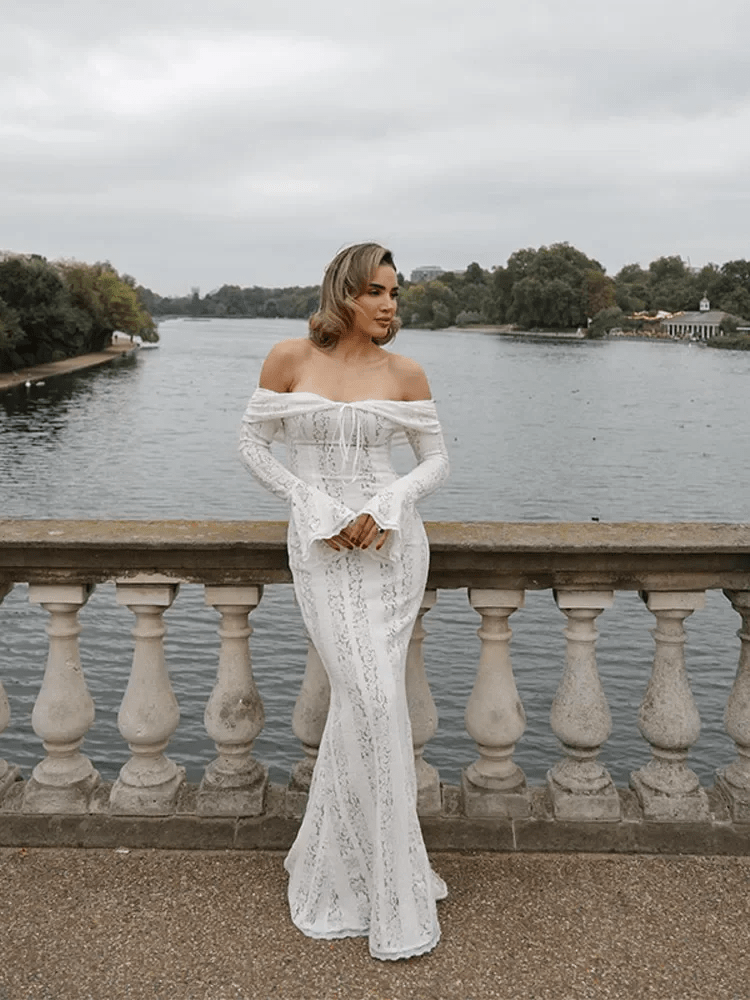 Abby Off Shoulder Lace Maxi Dress
