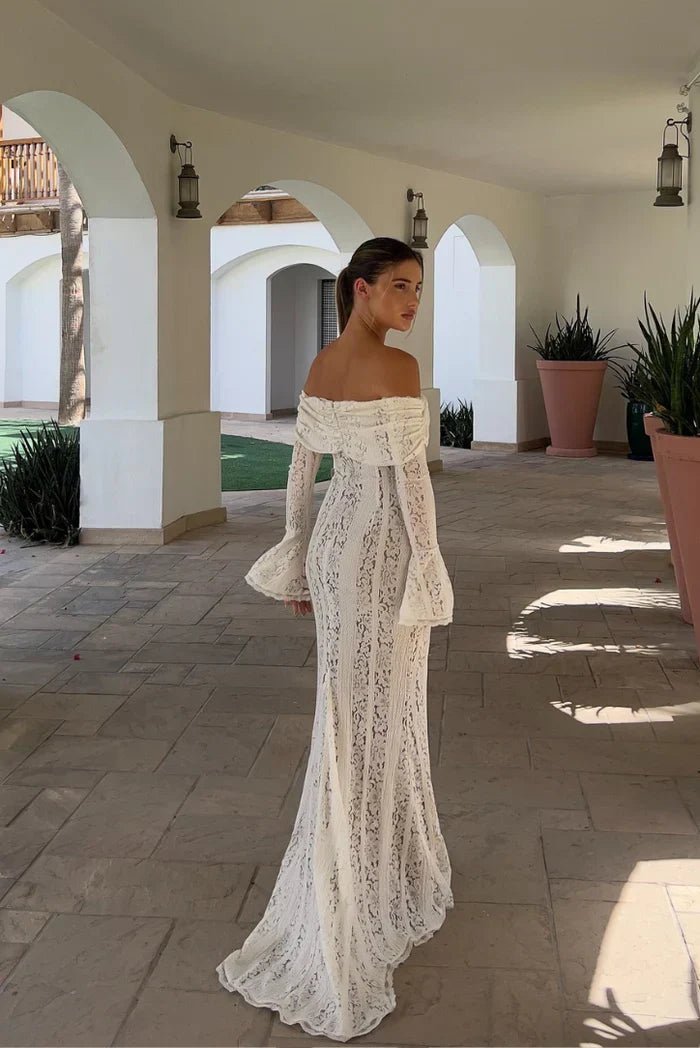 Abby Off Shoulder Lace Maxi Dress