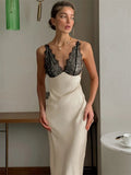 Ambre Lace V-Neck Patchwork Summer Dress