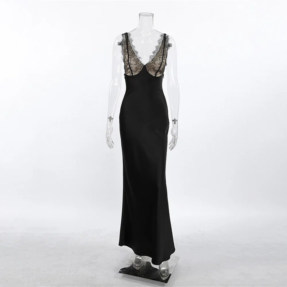 Ambre Lace V-Neck Patchwork Summer Dress