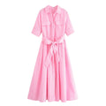 Ariane Belted Shirt Midi Dress