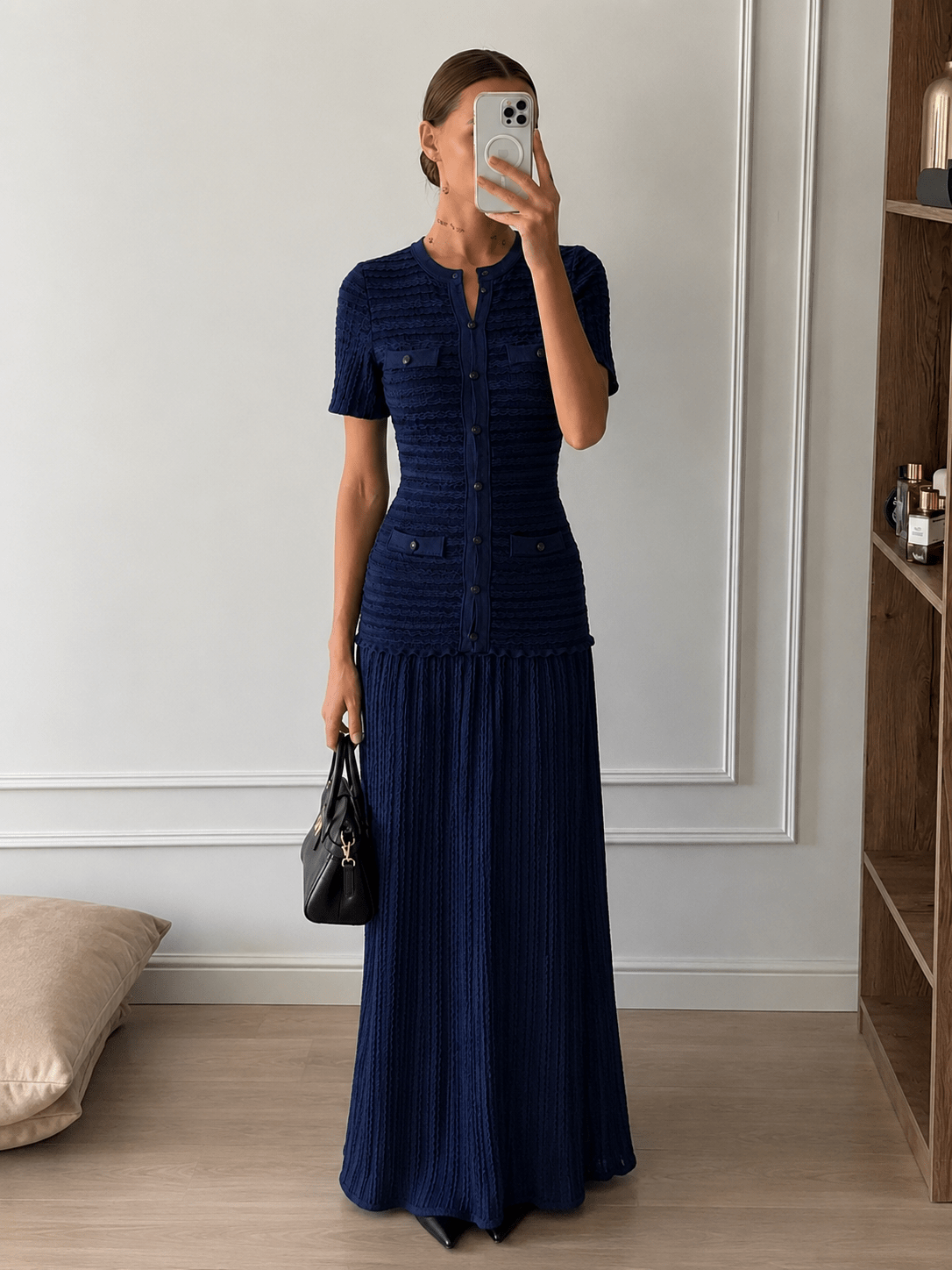 Beatrice Ribbed Knit Maxi Dress