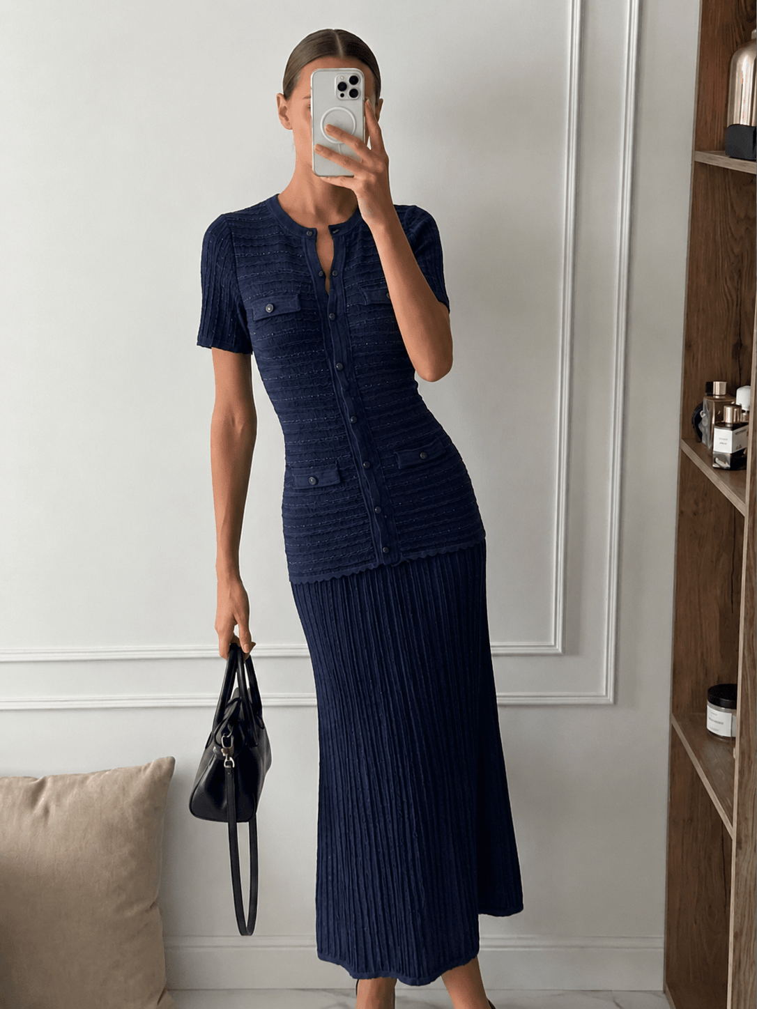 Beatrice Ribbed Knit Maxi Dress
