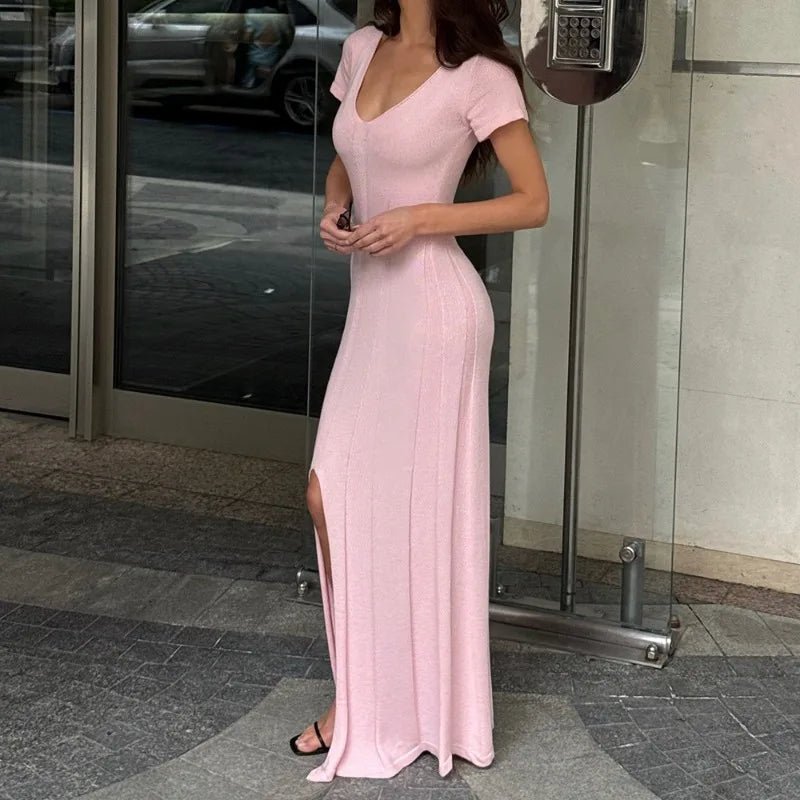 Bernadette Ribbed Knit Maxi Dress