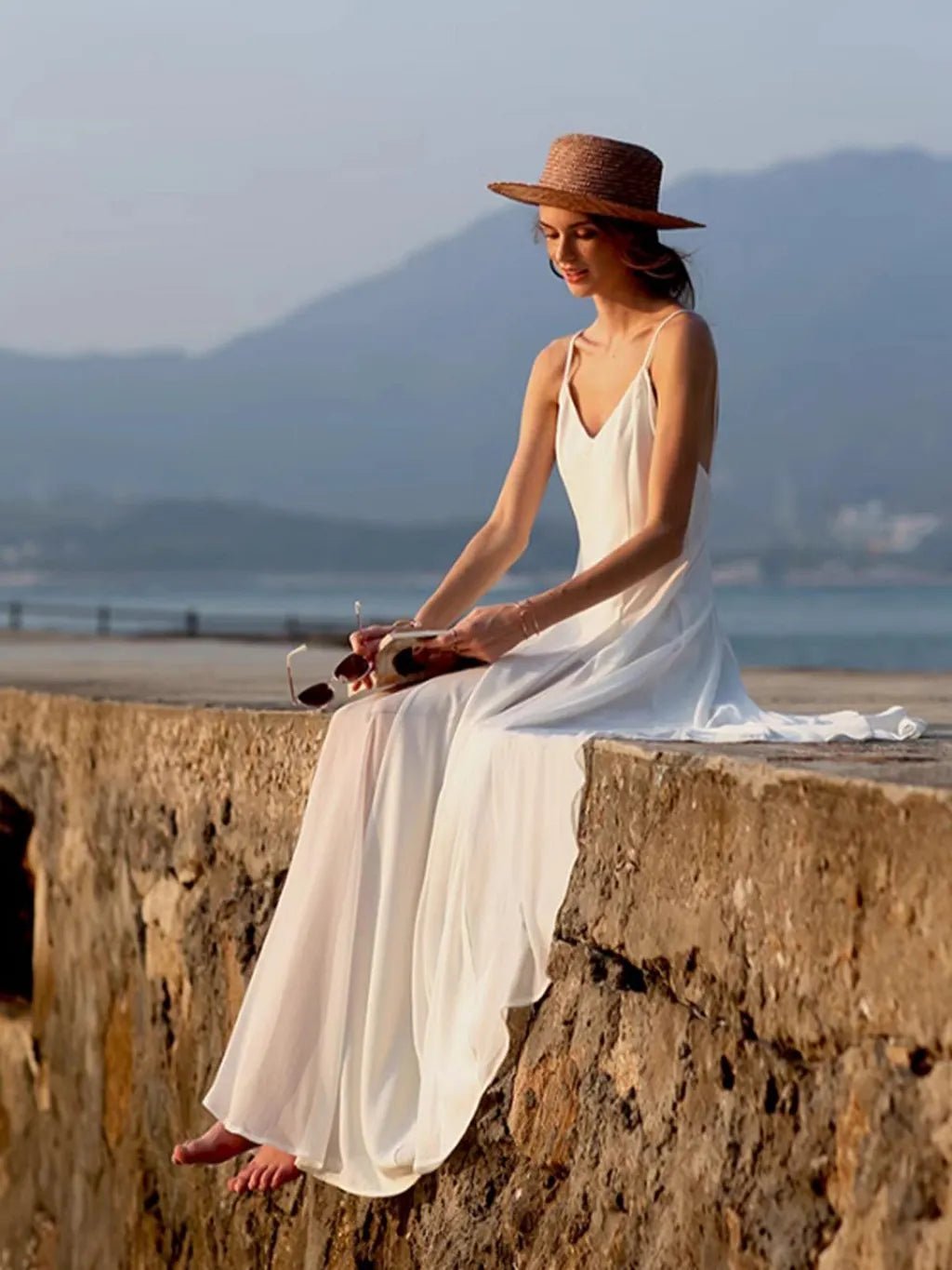 Bianca V-Neck Backless Cami Long Dress