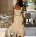 Dina Sleeveless Sweetheart Midi Dress