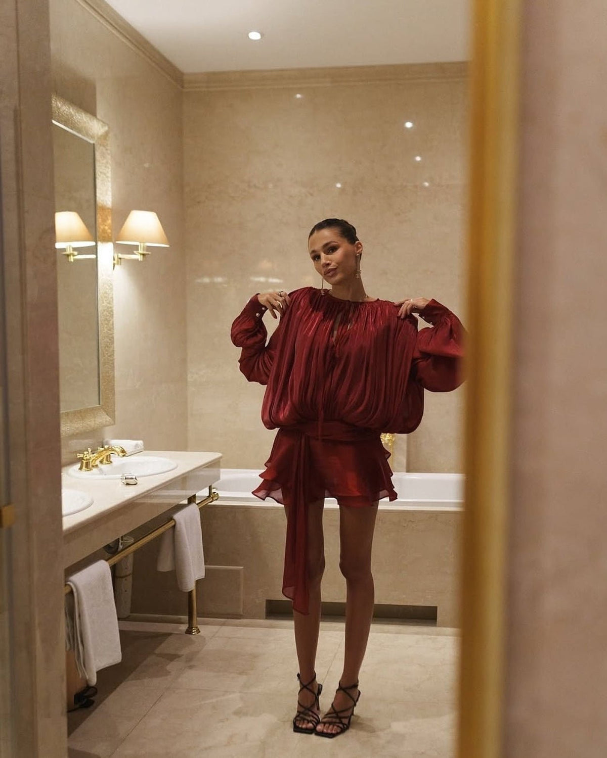 Gwyneth Blouson Mini Dress