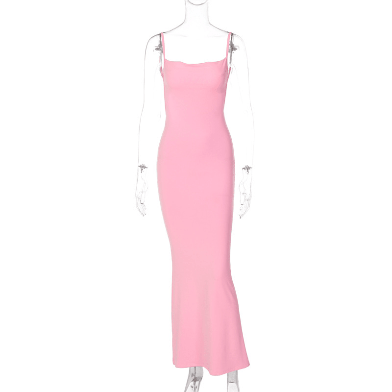 Janet V Neck Strap Maxi Dress