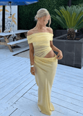 Jessa Offshoulder Mesh Maxi Dress