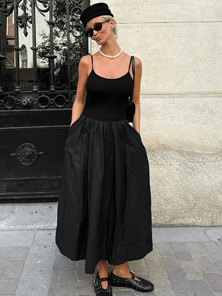 Jesse Spaghetti Strap Drop Waist Midi Dress