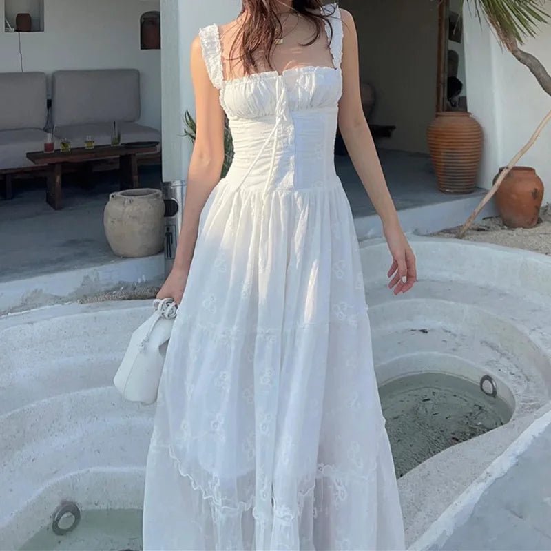 Karla Ruffle Trim Tiered Maxi Dress