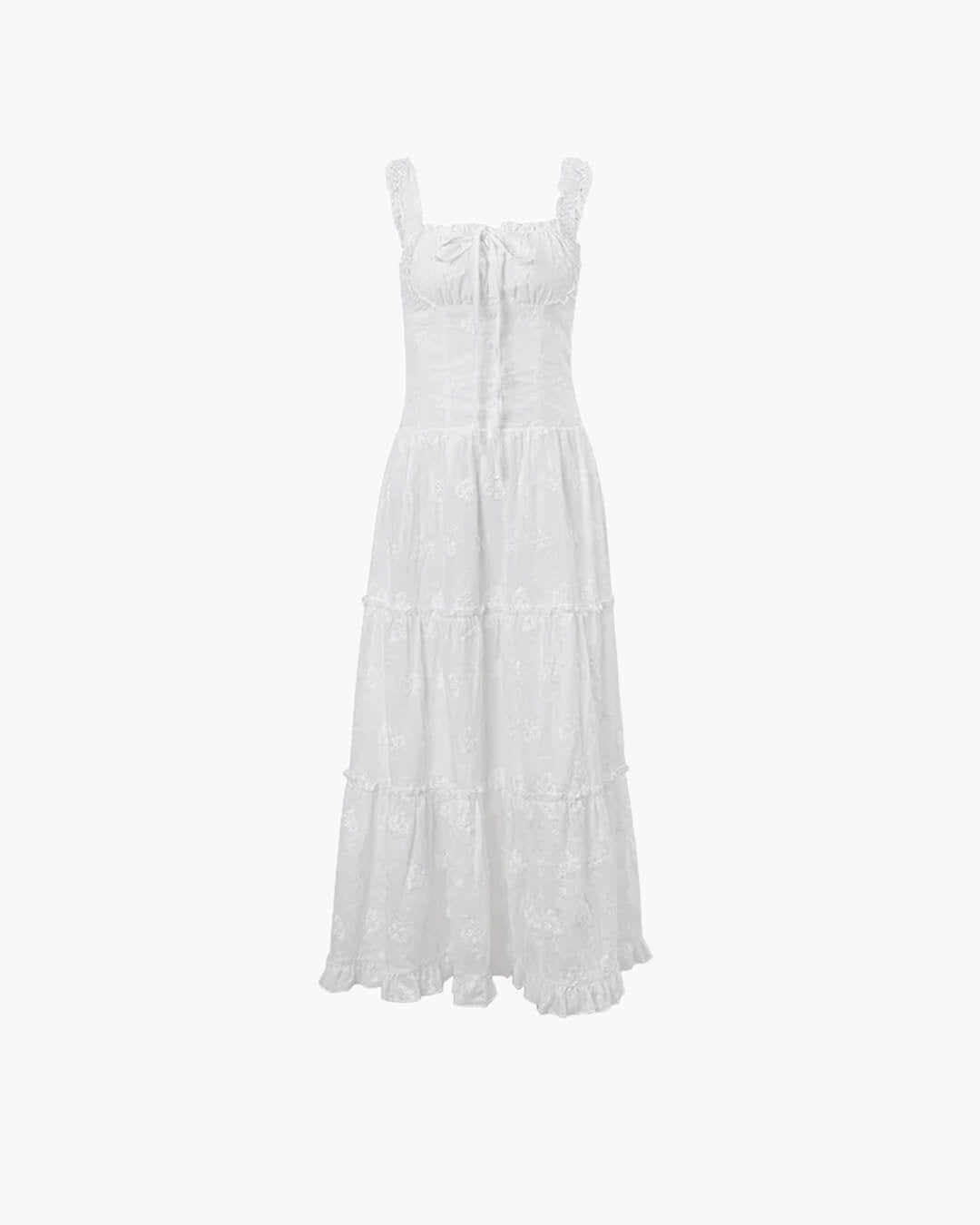 Karla Ruffle Trim Tiered Maxi Dress