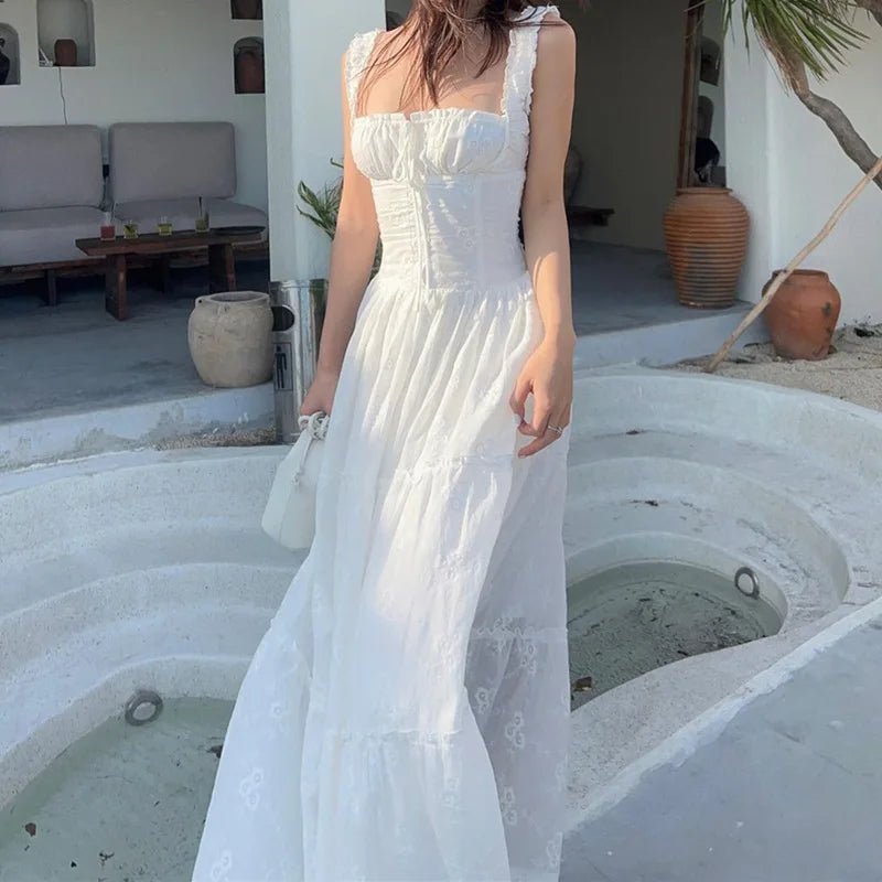 Karla Ruffle Trim Tiered Maxi Dress