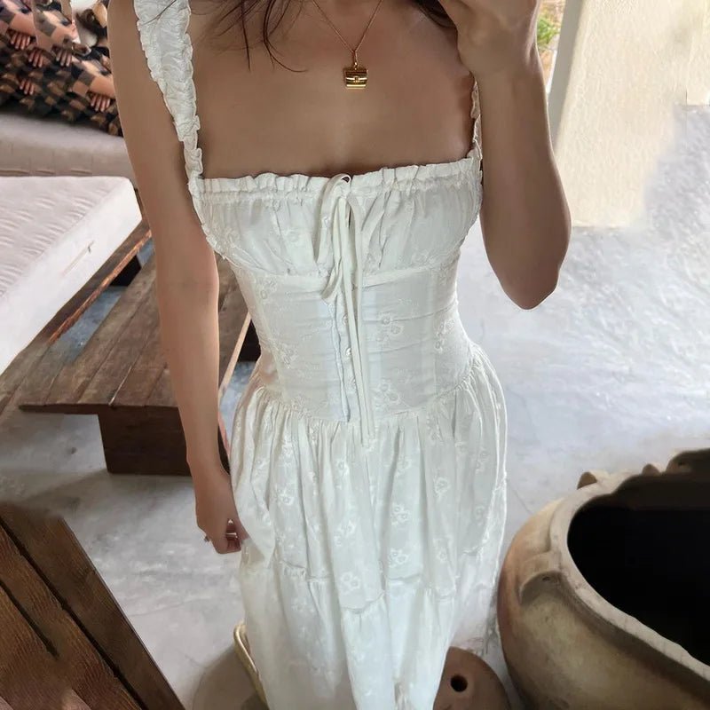 Karla Ruffle Trim Tiered Maxi Dress