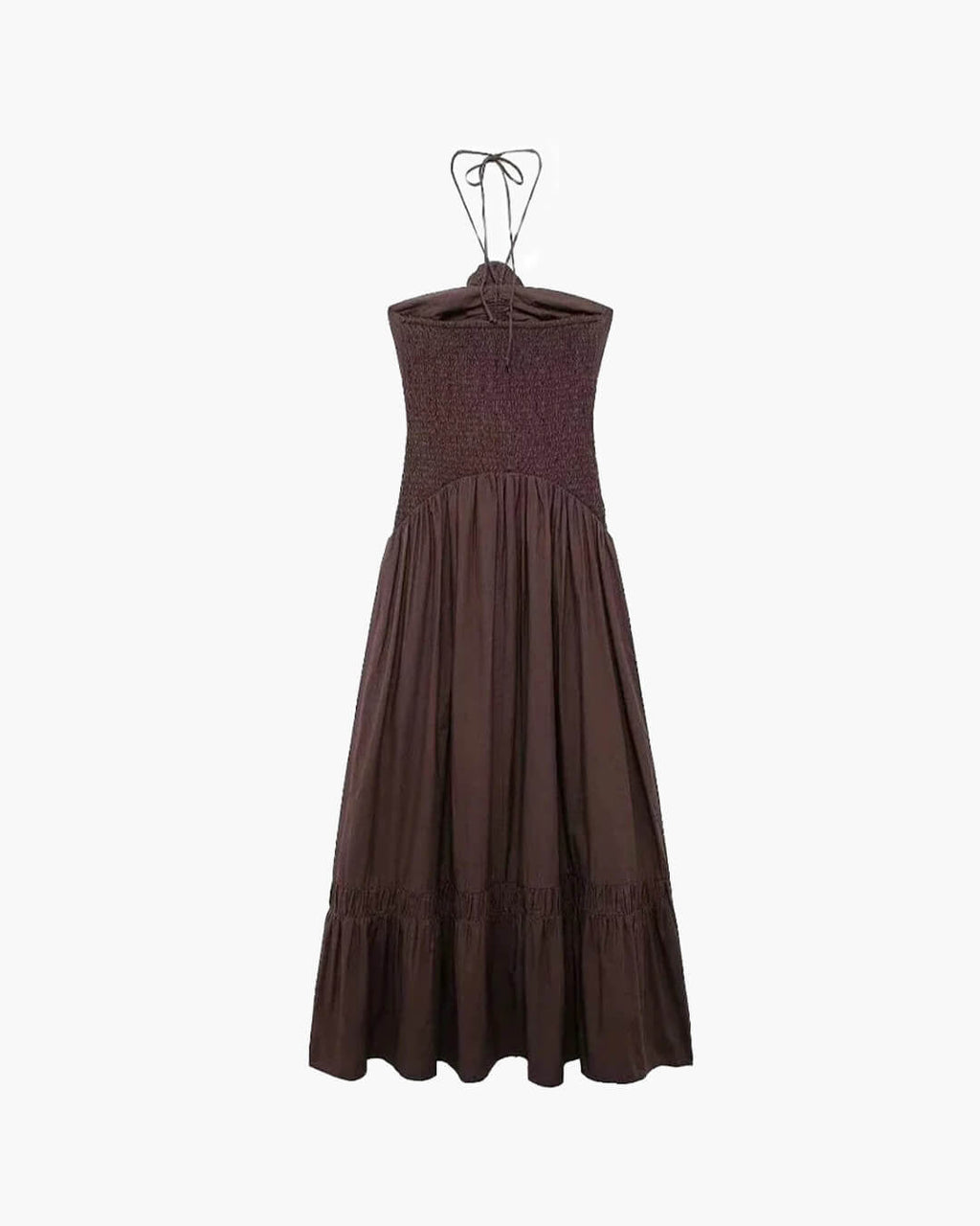 Kate Halterneck Flower Applique Midi Dress