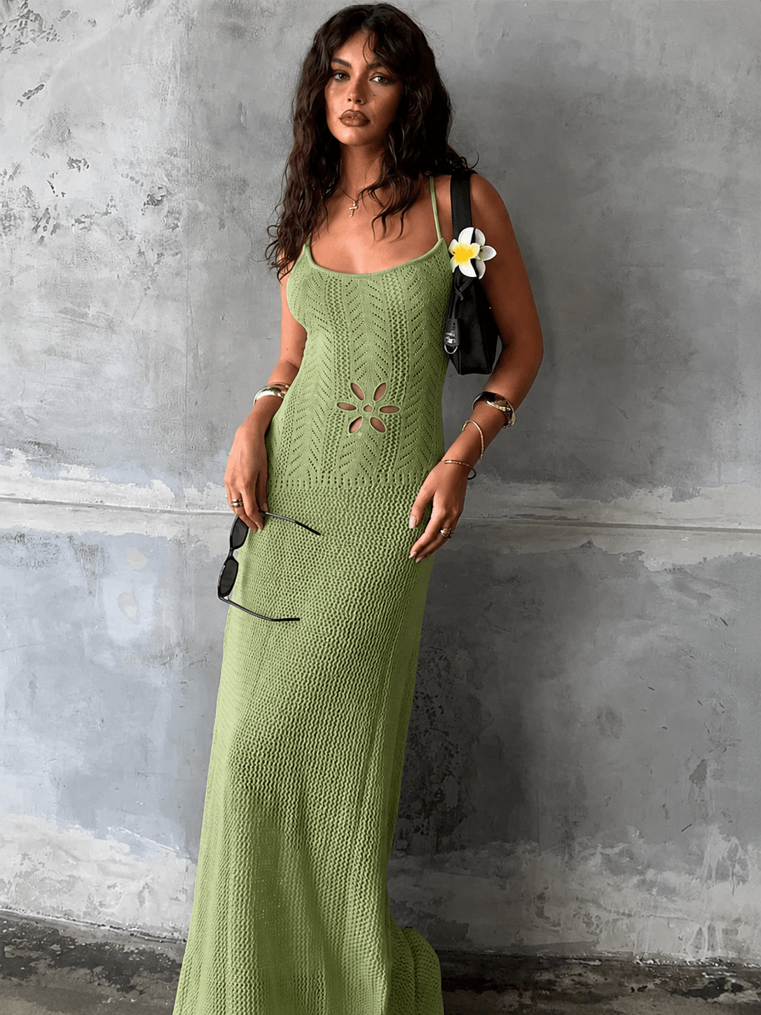 Lilith Hollow Knit Maxi Dress